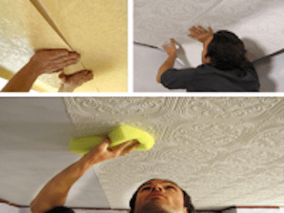 Как правильно клеить обои на потолок своими руками